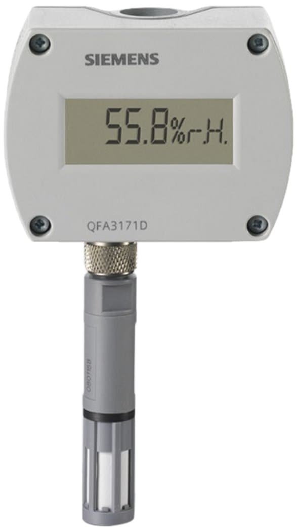 SIEMENS QFA3171D Sensor de Humedad y Temperatura para Interior, Transmisor de Ambiente, Montaje en pared, Alta precisión