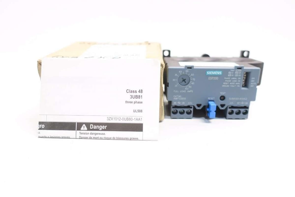 SIEMENS ESP200 48BTG3S00 Relé de sobrecarga de estado sólido 25-100A AMP | NEW D554670 D554670-48BTG3S00