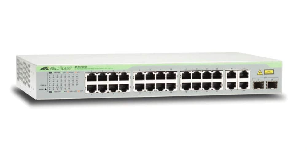 Allied Telesis FS750 AT-FS750_28-50 Switch L2 Fast Ethernet 24 puertos + 4 Combo Gigabit, PoE, gestión avanzada 990-004644-50