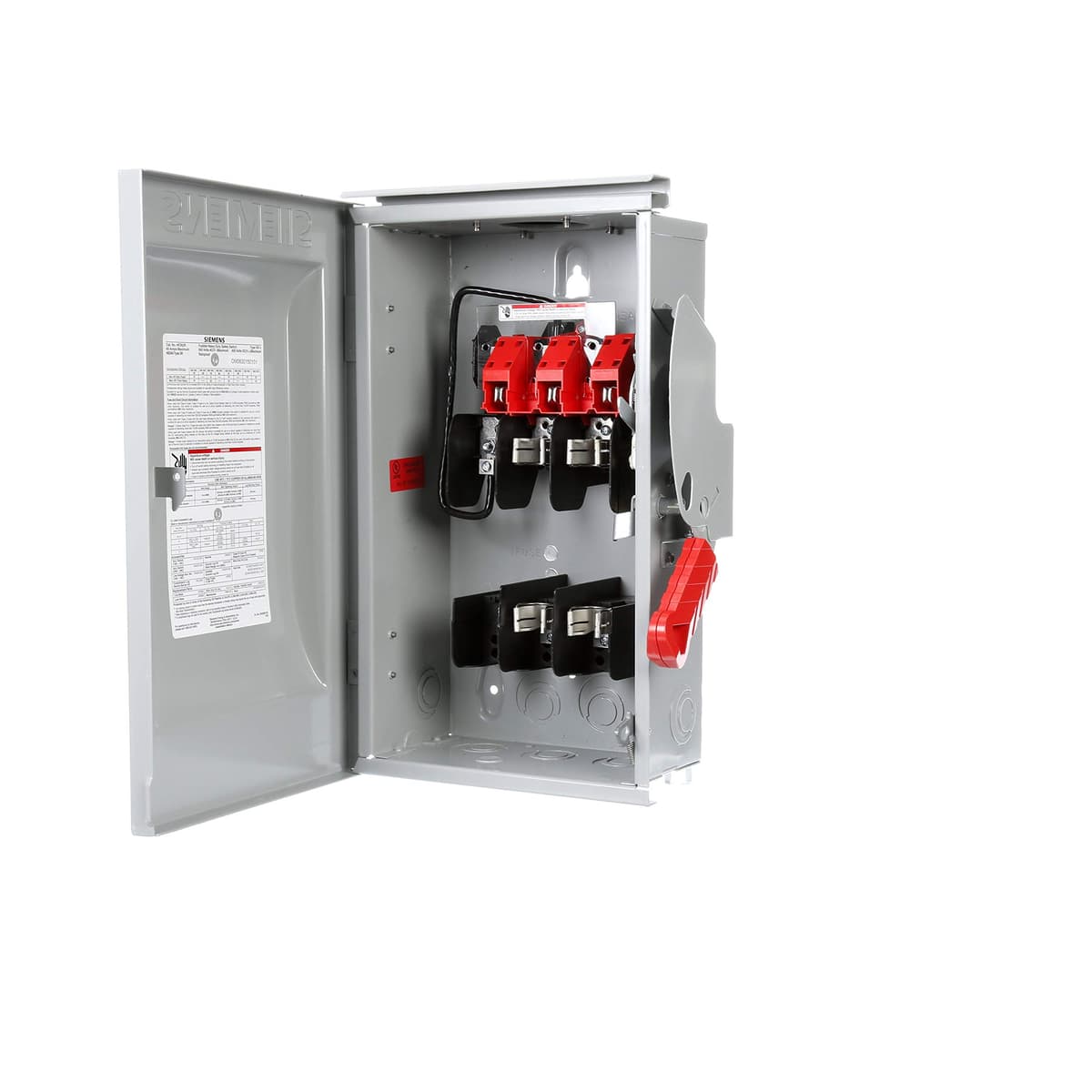 Siemens HI HF262R Interruptor de Seguridad Pesado Fusible 60A 2 Polos 600V 2 Hilos Outdoor/Indoor UL Industrial