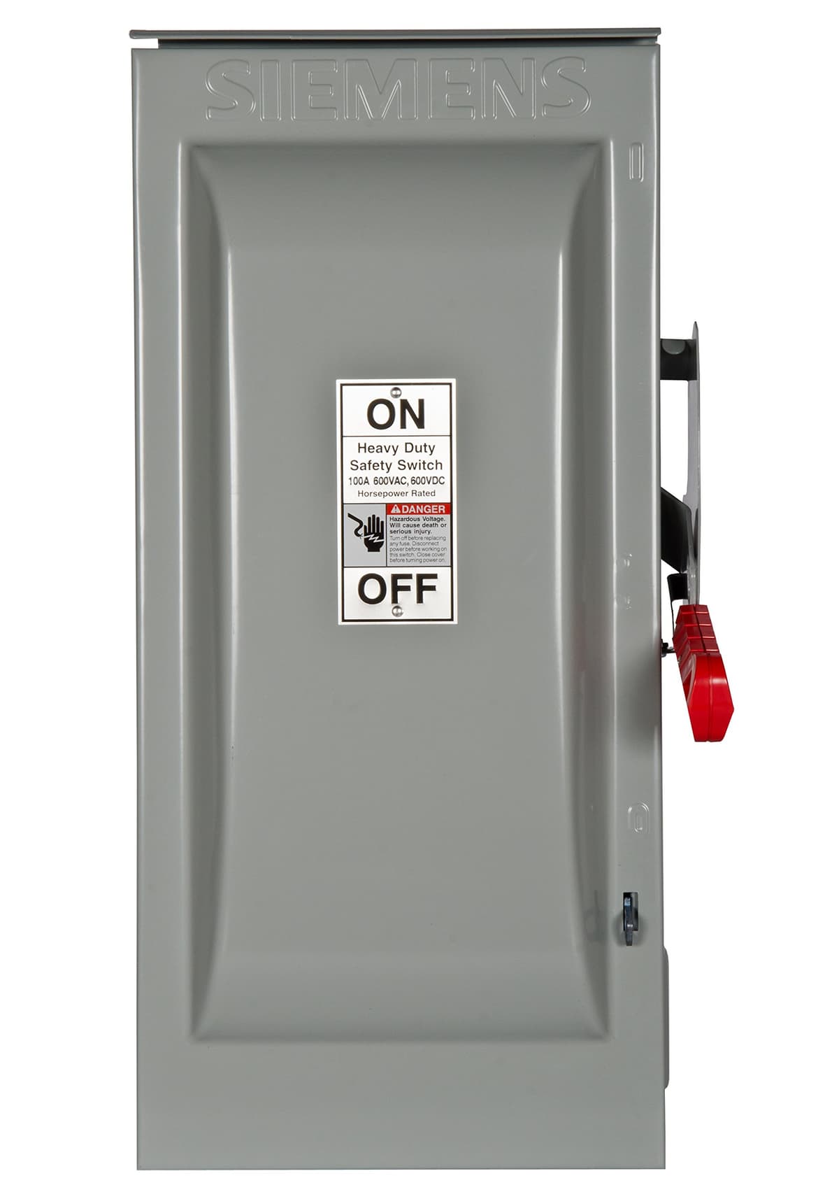 SIEMENS HI HNF363R Interruptor de Seguridad Heavy Duty No Fusionado, 3 Polos, 3 Hilos, 100 Amperios, 600 Voltios