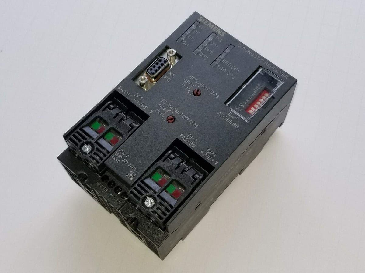 SIEMENS SIMATIC ST76 6ES7 972-0AB01-0XA0 Repetidor Diagnóstico Industrial PROFIBUS DP, Diagnostic Repeater, Automatización, PLC, Industria
