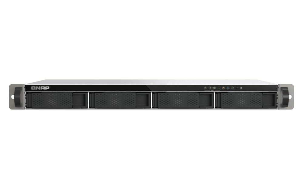 QNAP TS-433eU NAS Rackmount 1U Compacto Short-Depth 2.5GbE, Almacenamiento Edge Económico con Aceleración NPU (Sin Discos) 885022028368