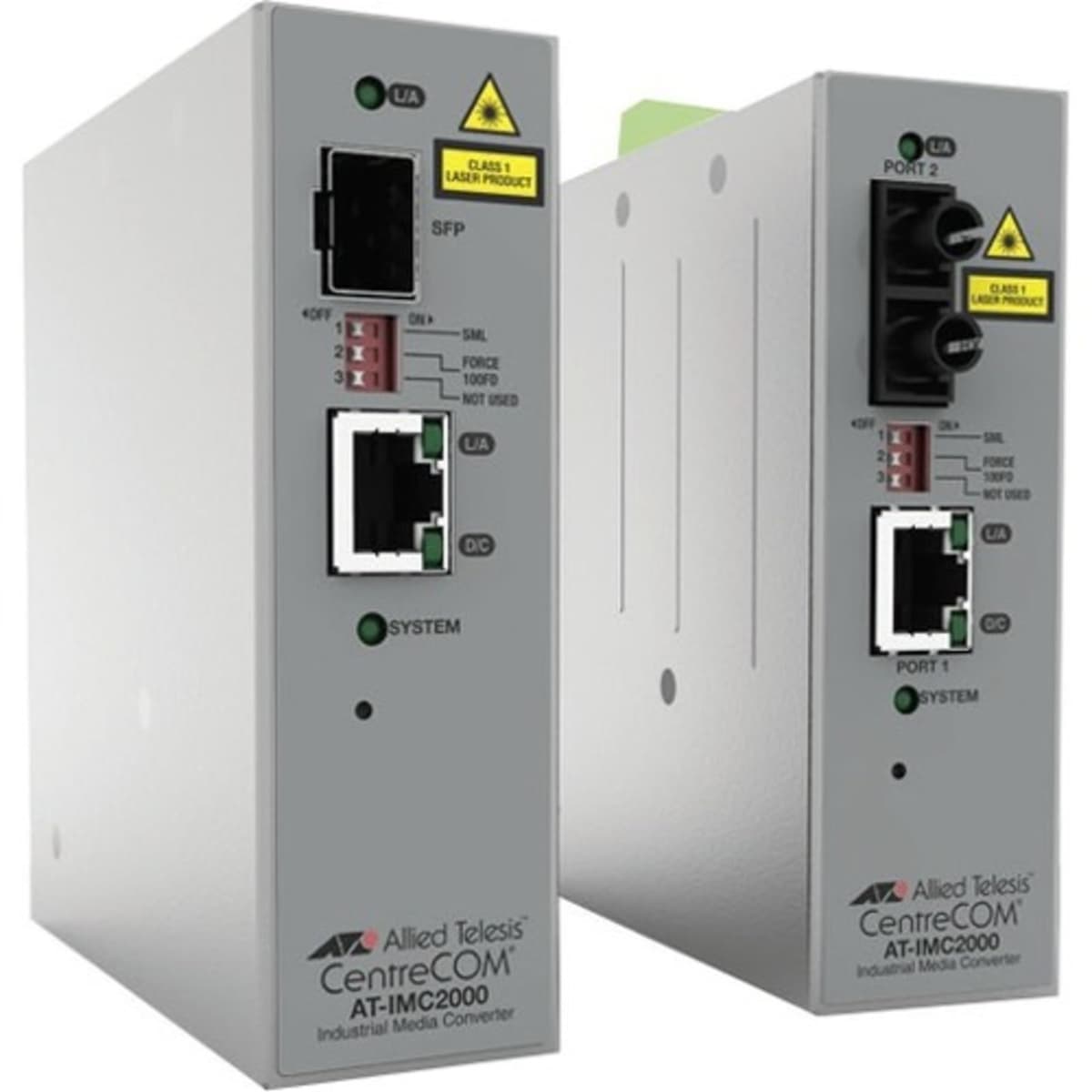 Allied Telesis IMC200T/SC-980 Convertidor de Medios Transceptor Fast Ethernet SC Monomodo 100Base-FX a 10/100Base-TX Plug-and-Play Industrial AT-IMC200T/SC-980