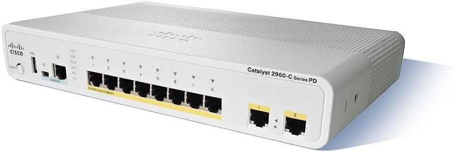 Cisco Catalyst 2960CPD-8PT-L switch gestionado 8x10/100 PoE + 2x10/100/1000 escritorio PoE, reacondicionado WS-C2960CPD-8PT-L-cr