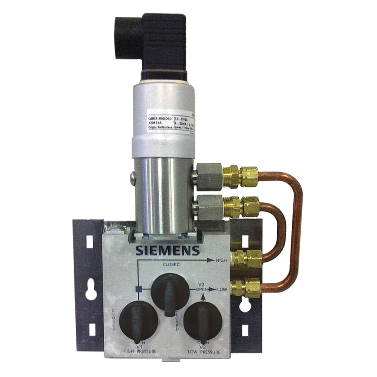 Siemens QBE3190UD50 Sensor de Presión Diferencial para Agua, HVAC, monitoreo de presión, alta precisión, montaje en sistemas de climatización y bombeo