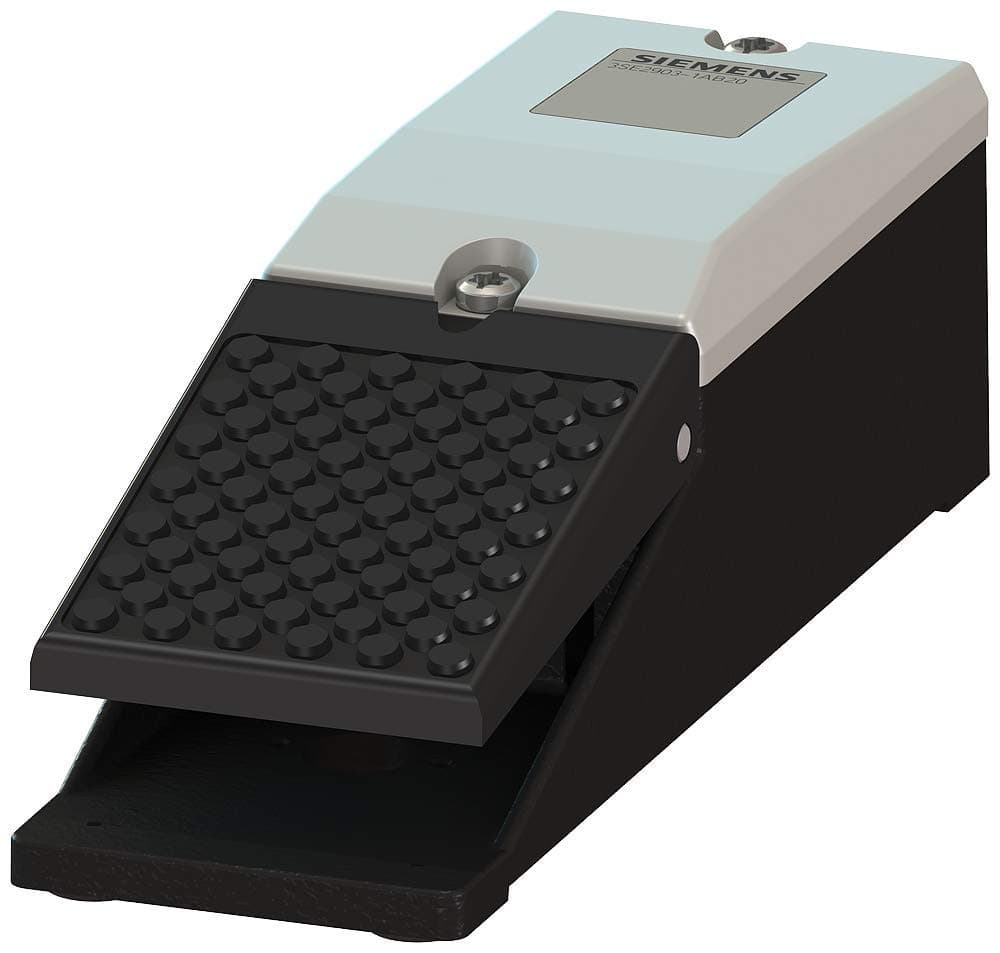 Siemens 3SE29122AB20 Pedal Foot Switch Mantenido 1NO+1NC Sin Cubierta Latching IP65 Carcasa Metálica Un Pedal