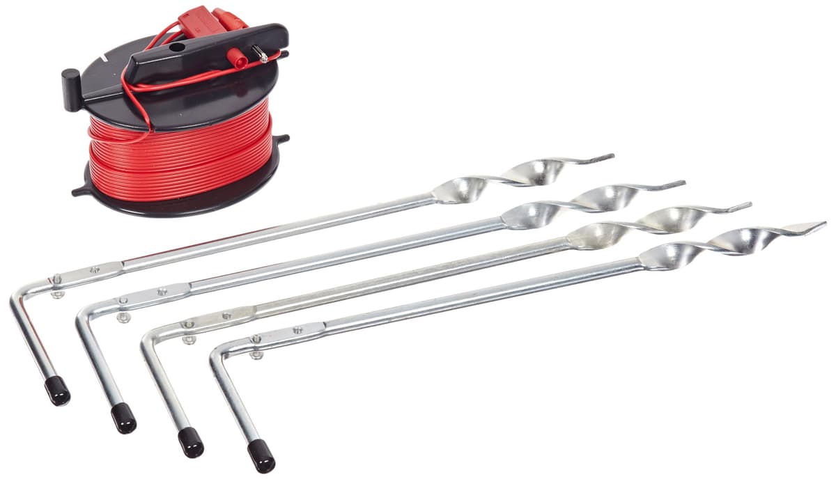 Fluke ES-162P4 Kit de 7 Estacas para Telurómetros Fluke 1623 y 1625, 4 Polos, Accesorios de Puesta a Tierra