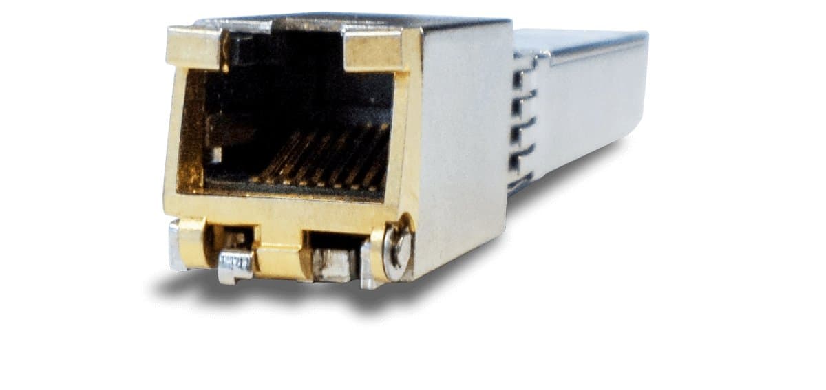 Allied Telesis AT-SP10T Módulo SFP+ 10GBASE-T, Transceptor RJ-45 10GbE, Compatible cobre CAT6a hasta 30m, Marca Allied Telesis