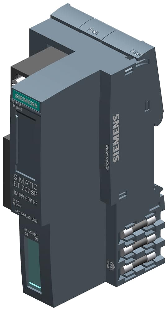 SIEMENS SIMATIC ET 200SP 1 Módulo de comunicación PROFIBUS Fieldbus 6ES7155-6BA01-0CN0 Bundle