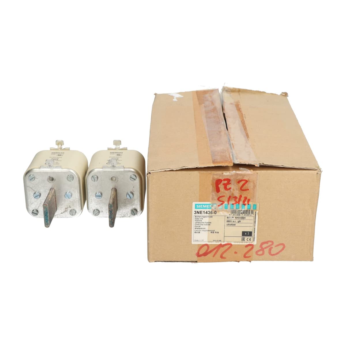 SIEMENS SITOR 3NE1436-0 - Fusible tipo cuchilla, Link Fuse, NFP, nuevo, 2 piezas