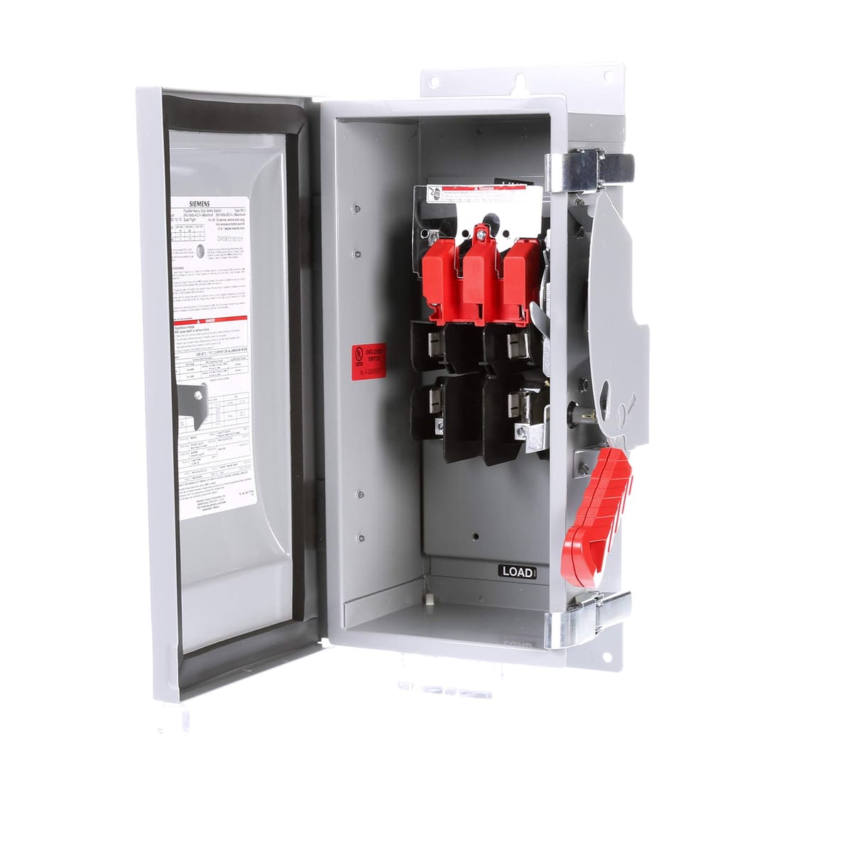SIEMENS HI HF221J Interruptor de Seguridad de Servicio Pesado 30A 2 Polos 240V 2 Hilos con Fusibles
