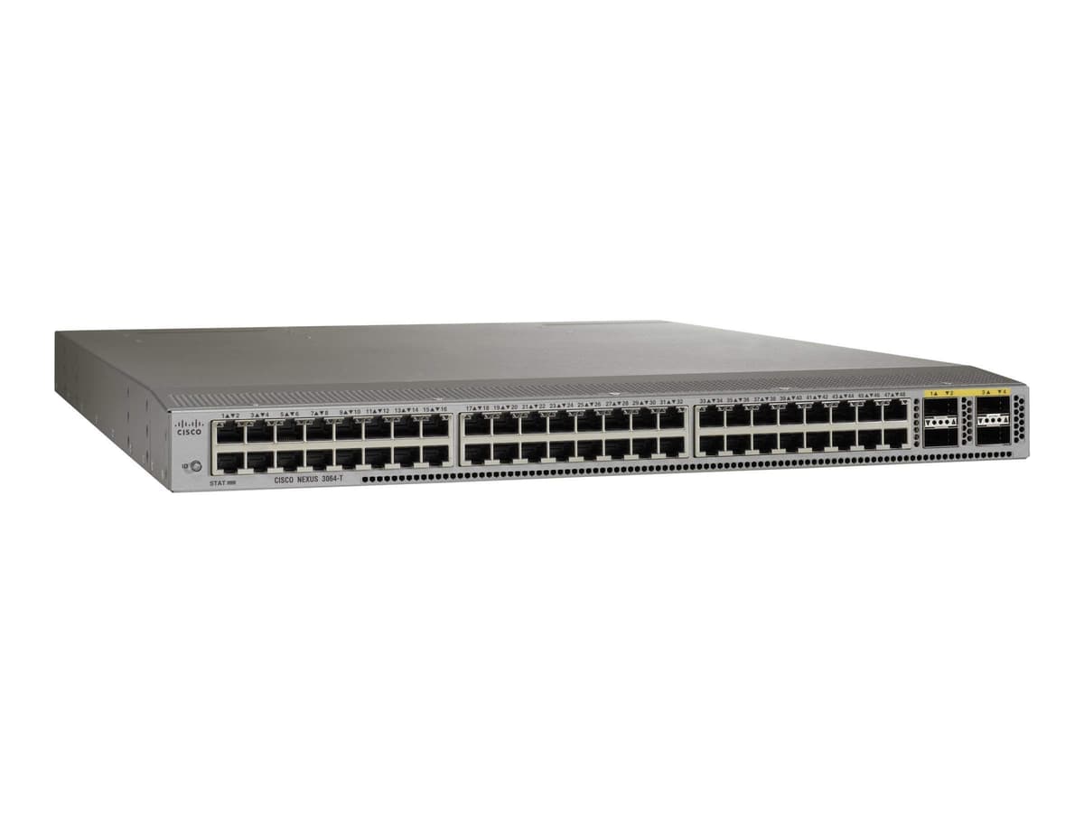 Cisco Nexus N3K-C3064TQ-10GT Switch 48 Puertos 10GbE RJ45 y 4 Puertos 40GbE QSFP+ Reacondicionado para Data Center y Alto Rendimiento