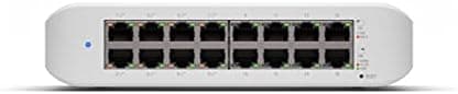 Ubiquiti UniFi USW-Lite-16-PoE Switch Lite 16 Puertos Gigabit con 8 Puertos PoE+ 802.3at, Color Blanco, Paquete de 3 (3-Pack)