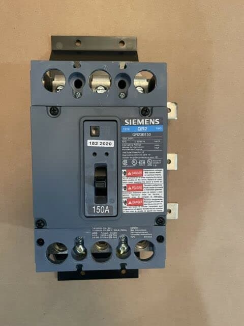 SIEMENS MBKQR3150A RP1 Breaker KIT 3PH 240V 10KA QR23B150, Negro, Interruptor Automático Trifásico, Accesorio para Disyuntor