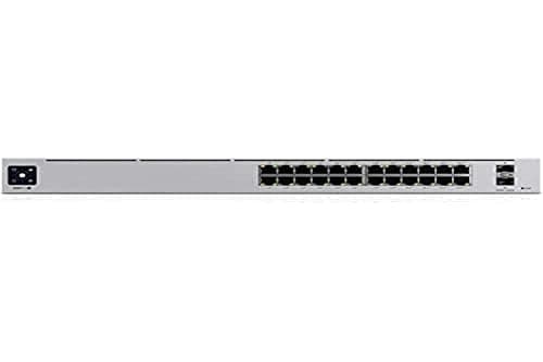 Ubiquiti Networks UniFi USW-PRO-24-POE Switch 24 Puertos PoE+ Gen 2, 2 SFP+ 10Gb, Gestión L2/L3, Montaje en Rack, Color Blanco