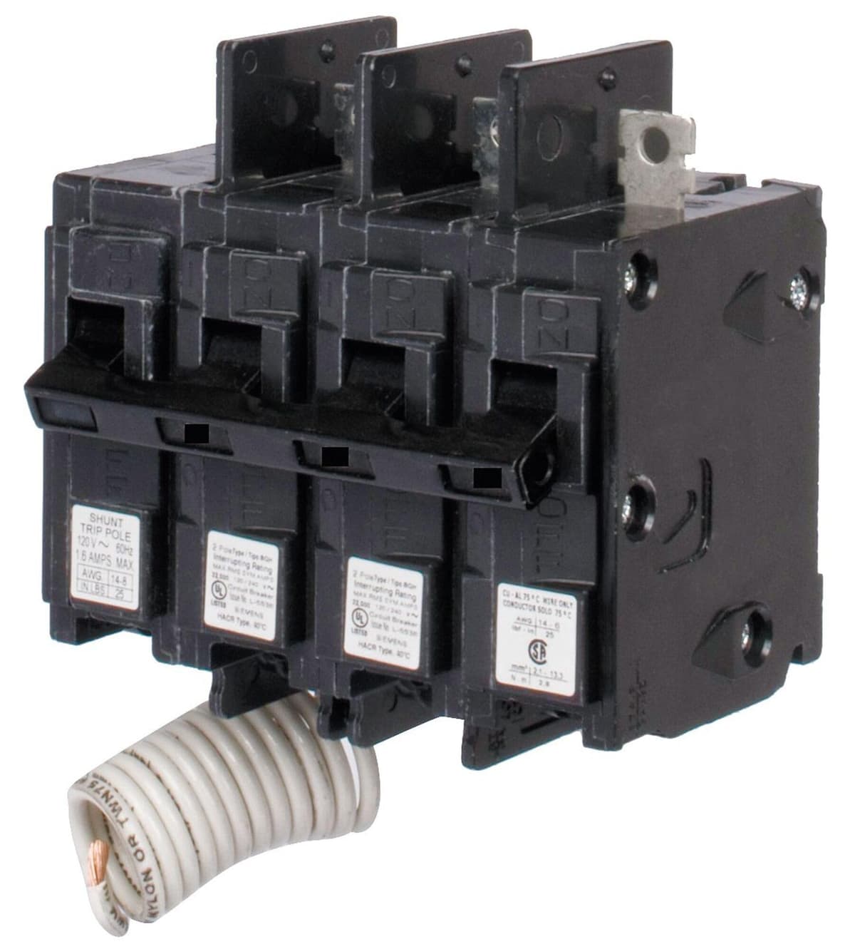 Siemens BQ3B09000S01 Interruptor Termomagnético 3 Polos 90A 240V, Breaker Tipo BQ, 10 kA, Montaje en Panel