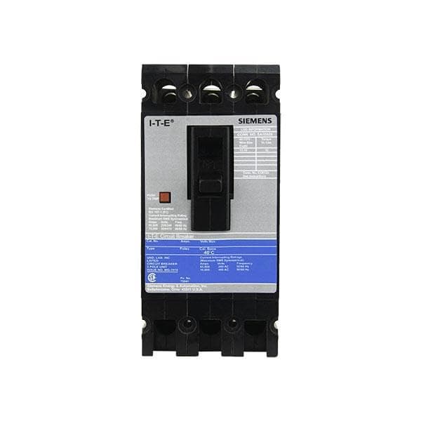 SIEMENS SIEED43B035L disyuntor 3 polos 35A 480V, color negro, SIE ED43B035L CB