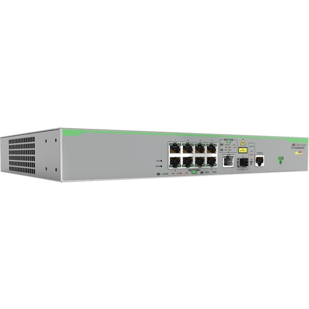 Allied Telesis FS980M/9PS-10 Switch Capa 3 Gigabit PoE+ 8 puertos + 1 SFP, administrable, rendimiento empresarial AT-FS980M/9PS-10