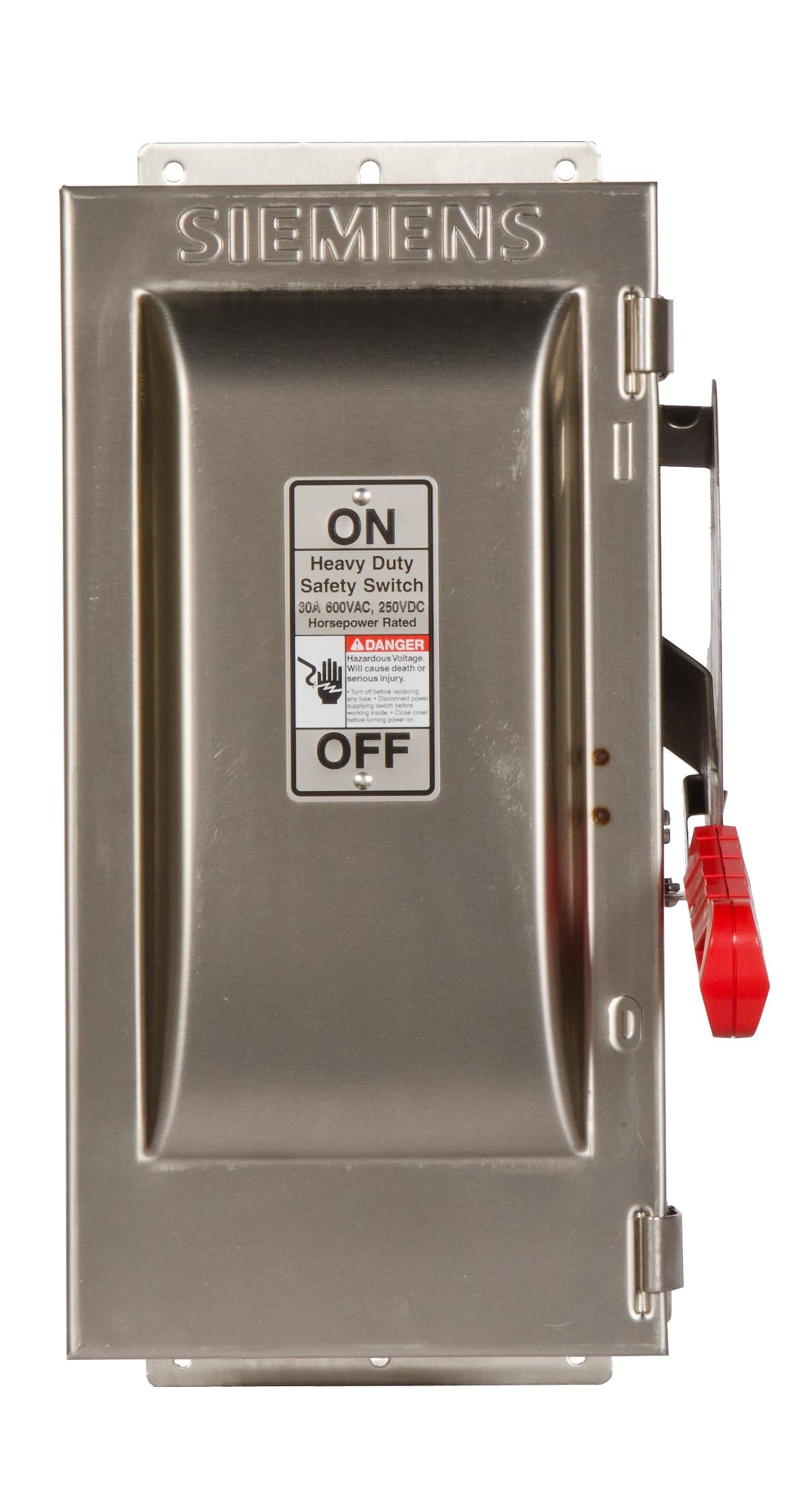 Siemens HI HF361S Interruptor de Seguridad Fusible 30A 3 Polos 600V 3 Hilos Heavy Duty