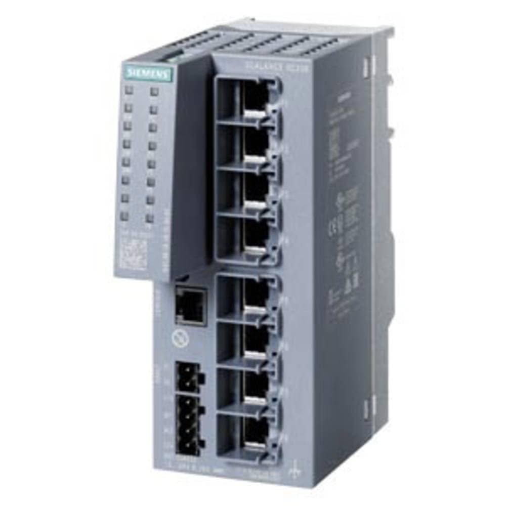 SIEMENS SCALANCE XC208 6GK5208-0BA00-2AC2 - Switch industrial Ethernet, 8 puertos RJ45, gestionado, alta disponibilidad, automatización industrial, Profinet, robusto IP20