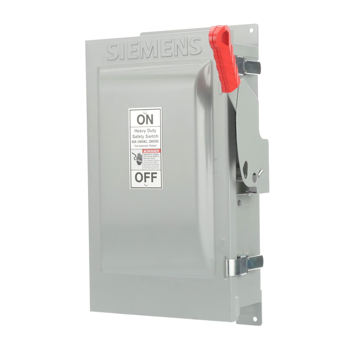 Siemens HF Series HF222J Interruptor de Seguridad Fusible 60A 240V 2 Polos NEMA 12 Heavy Duty Exterior Industria