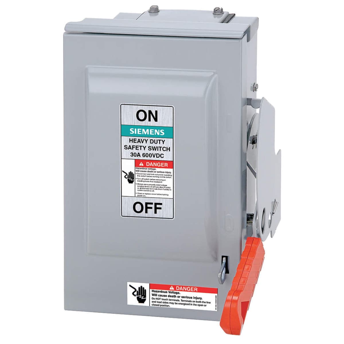 Siemens HNF363PVPG Interruptor de Seguridad No Fusible 100A 600V AC/DC Solar PV Interior Polaridad Positiva