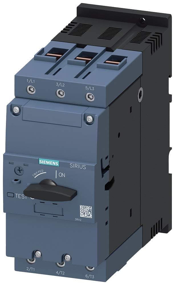SIEMENS Sirius 3RV2041-4MA10 Protector de Arranque de Motor, Interruptor Manual de Motor, Rango de Ajuste 80-100A FLA, Tamaño S3, Disparo por Sobrecarga Clase 10, Terminal de Tornillo