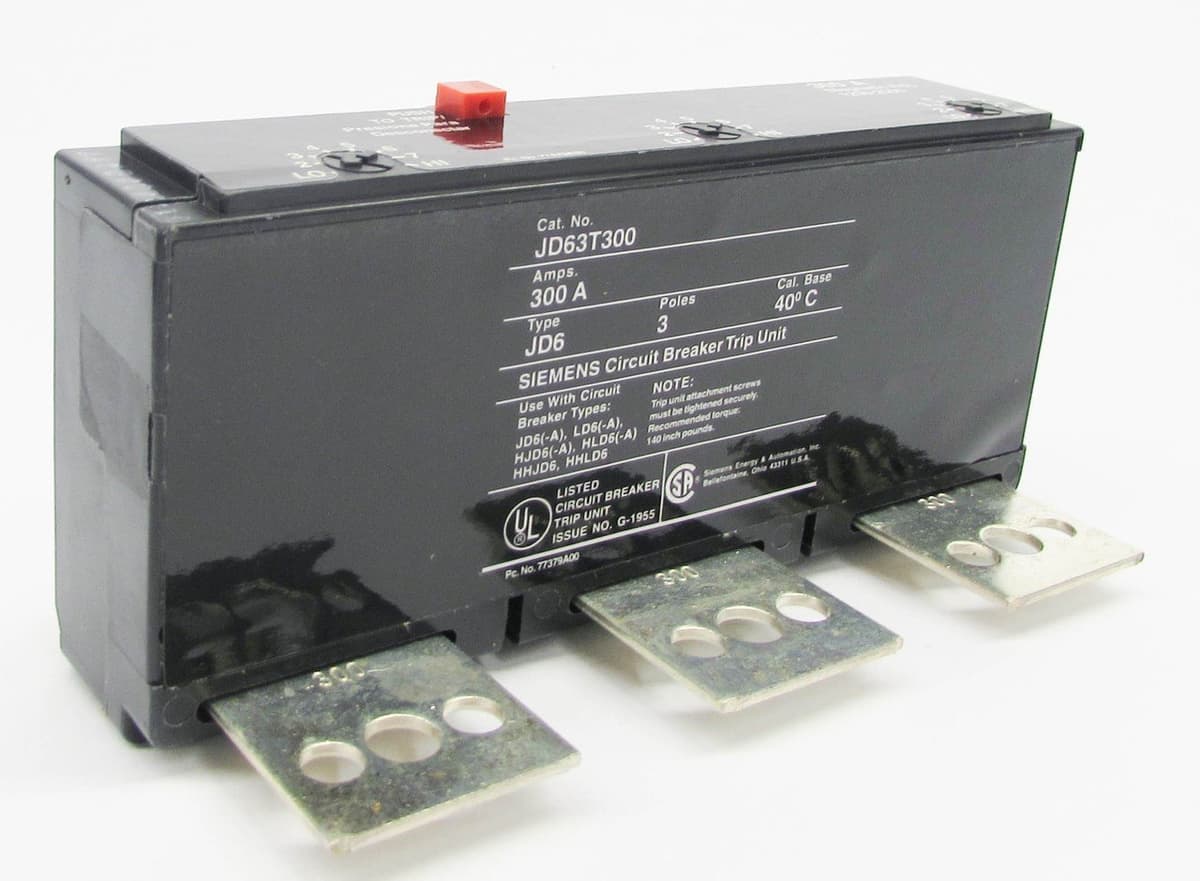 SIEMENS JD63T300 interruptor automático 300A 600V 3 polos usado | breakers industriales | ITE Siemens | PartNumber JD63T300