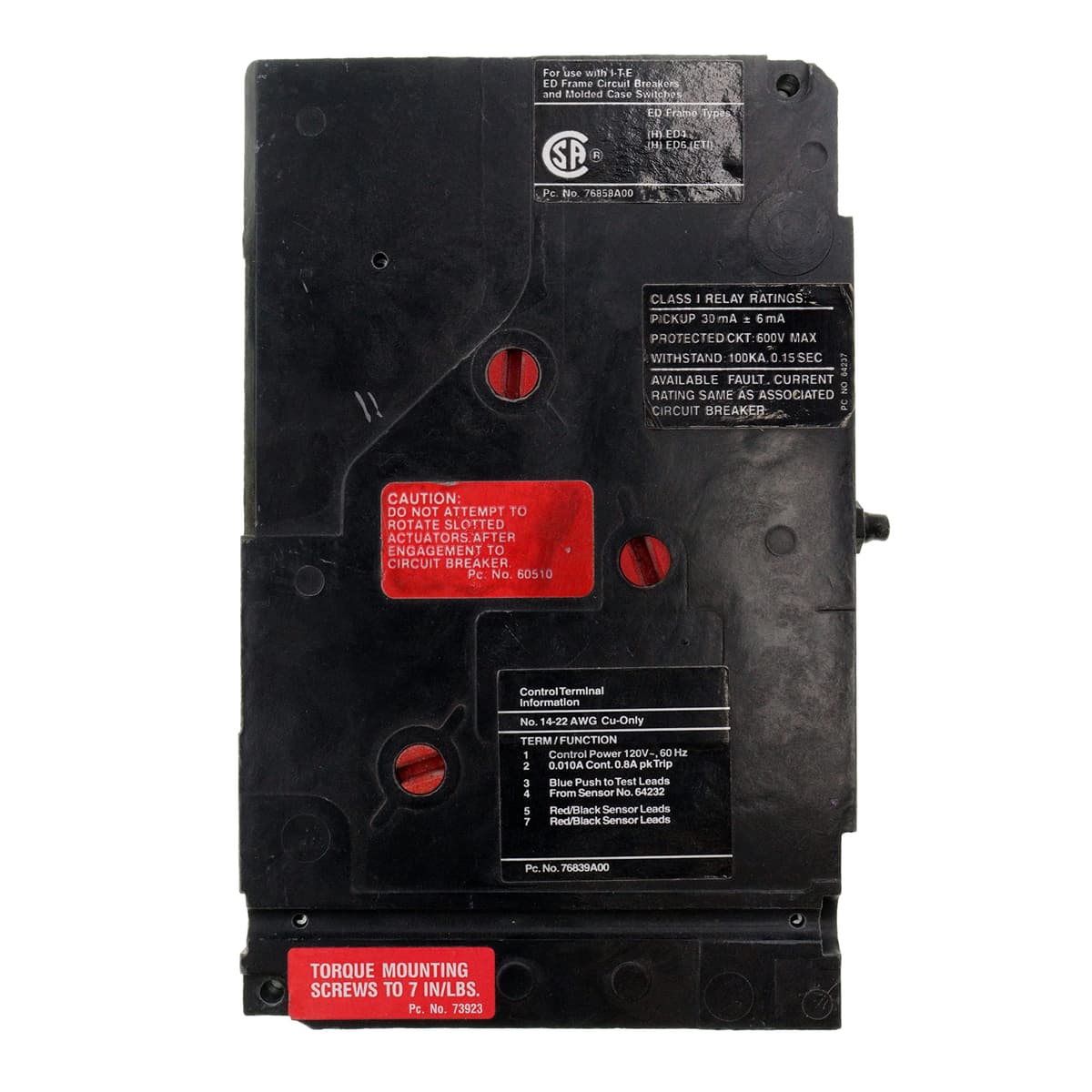 SIEMENS GF01ED60 Breaker ED 30mA, Relé de Falla a Tierra, Kit Básico, Negro, Disyuntor, Interruptor Diferencial, Accesorio Industrial