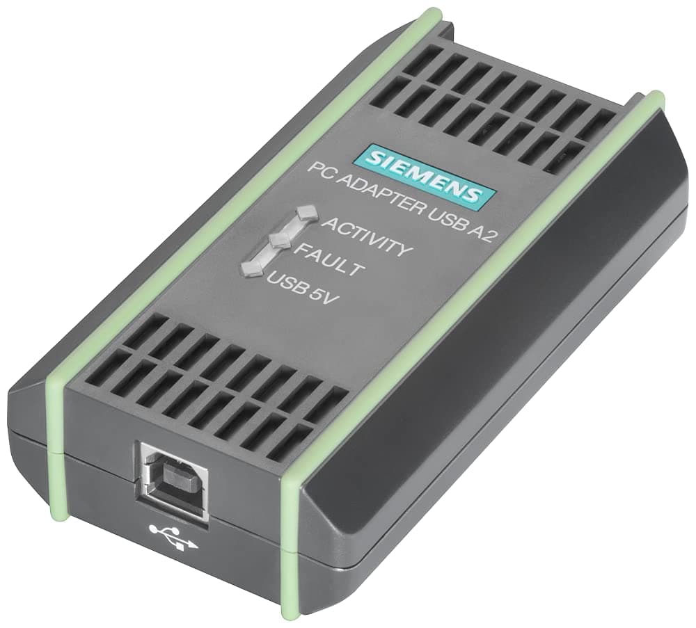 Siemens SIMATIC 6GK1571-0BA00-0AA0 PC Adapter USB A2 - Adaptador USB 2.0 para conectar PG/PC o notebook a SIMATIC S7, interfaz de programación industrial, comunicación PLC