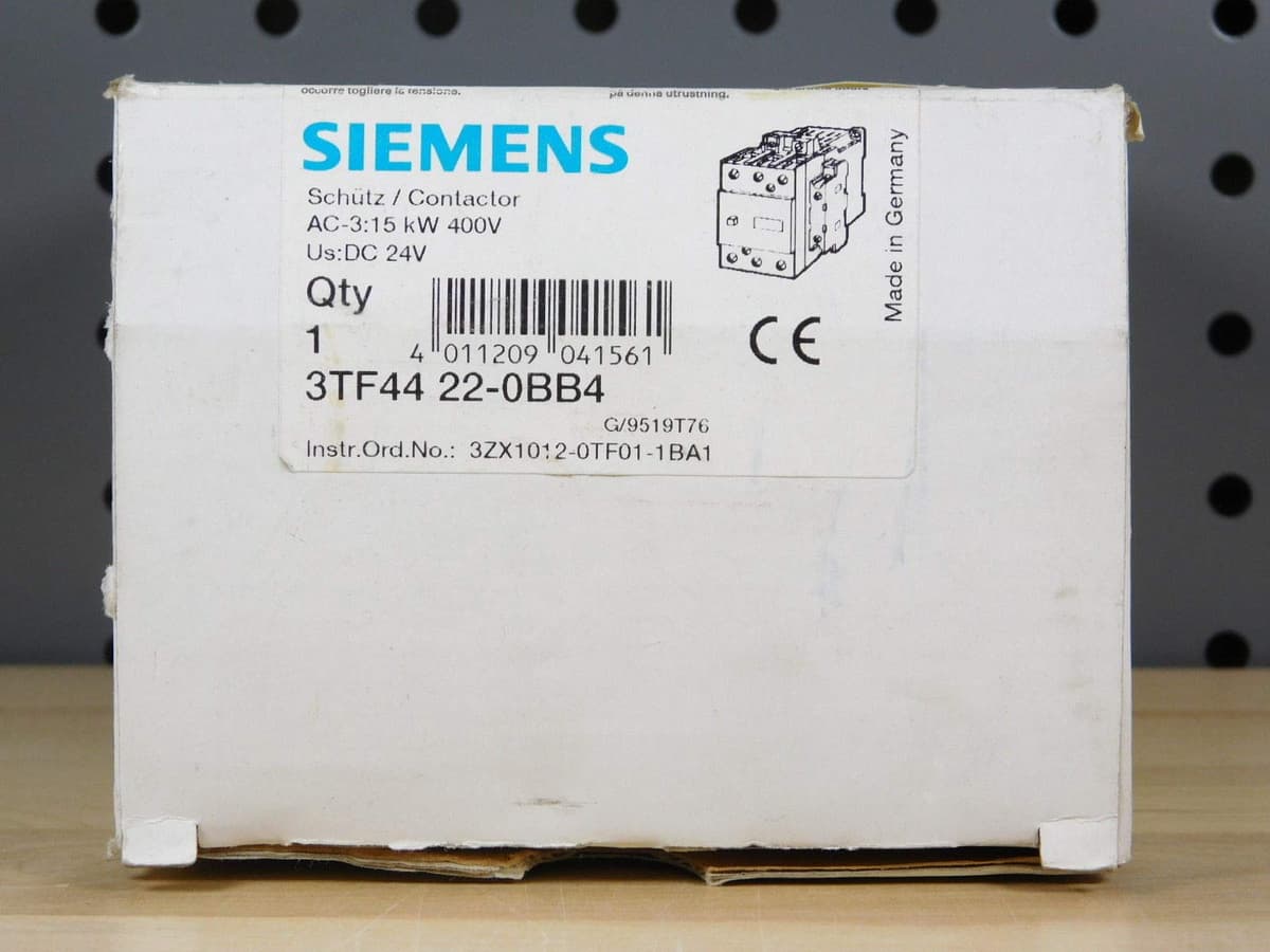 SIEMENS 3TF4422-0BB4 3TF4422E Contactor 32/55A Bobina 24VDC 3-25/115-460V 2NO/2NC P2835