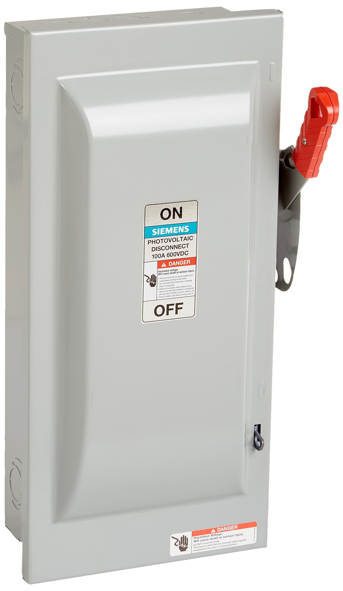 Siemens HI HF363PV - Interruptor Seccionador Fusible 3 Polos 100A 600V DC PV 3 Hilos, Heavy Duty, Tipo 1