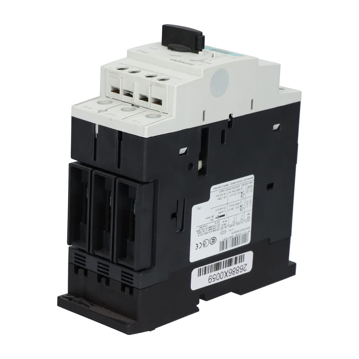 SIEMENS 3RV1031-4HA10 - Arrancador Manual de Motor, Perilla, 40-50A, 3 Polos, Protección Motor, Línea Siemens, Código FBA_3RV1031-4HA10