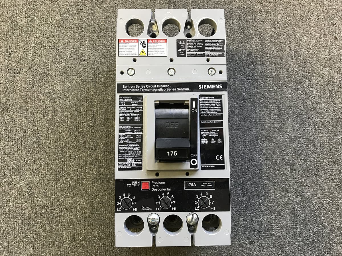 Siemens HI HFXD63B175 Interruptor Automático 3 Polos 175A 600V Nuevo - Breaker Termomagnético Industrial