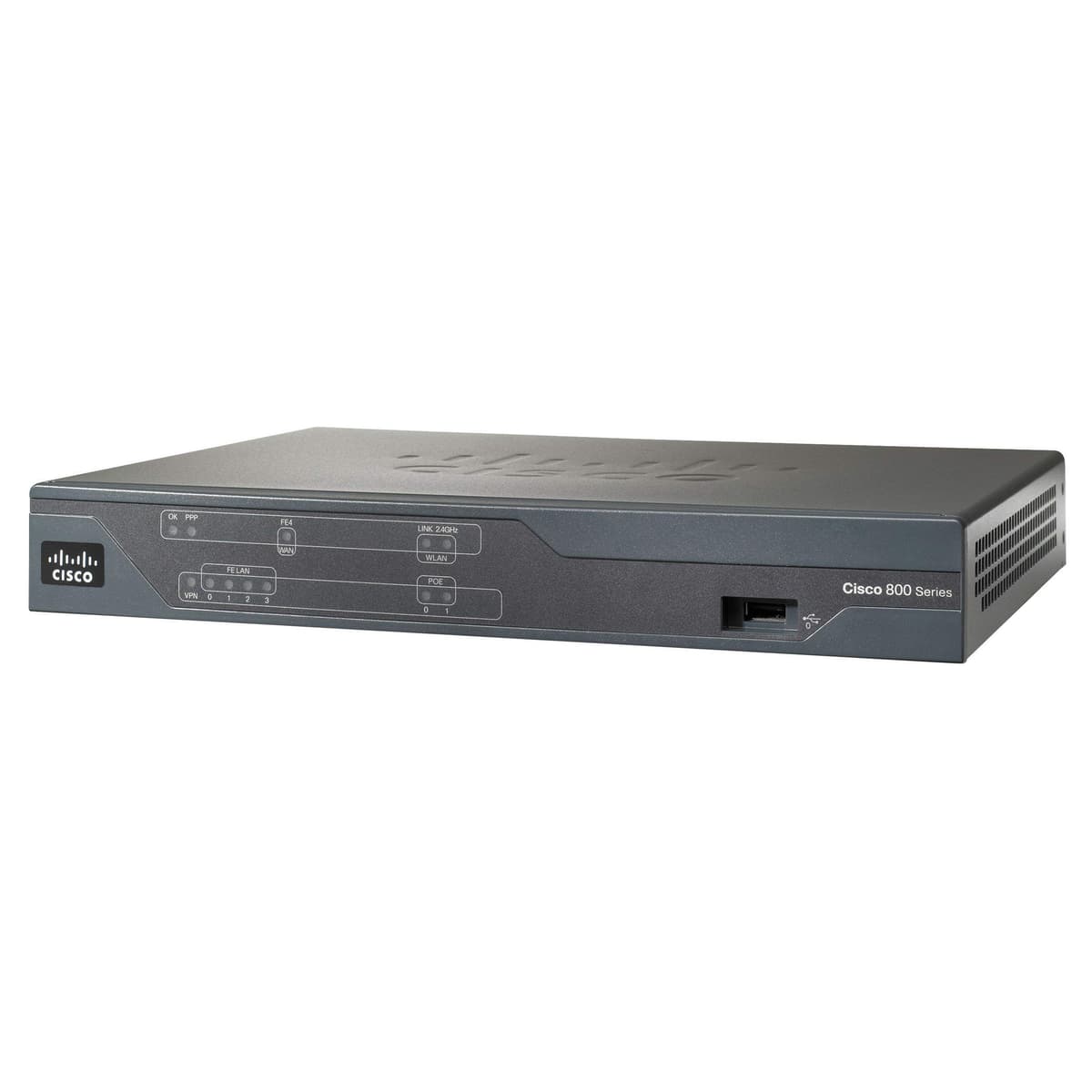 Cisco 881V Router de Escritorio (C881-V-K9) Reacondicionado | Router Cisco 881 Serie 800 | VPN, Voz, Seguridad Empresarial C881-V-K9-cr