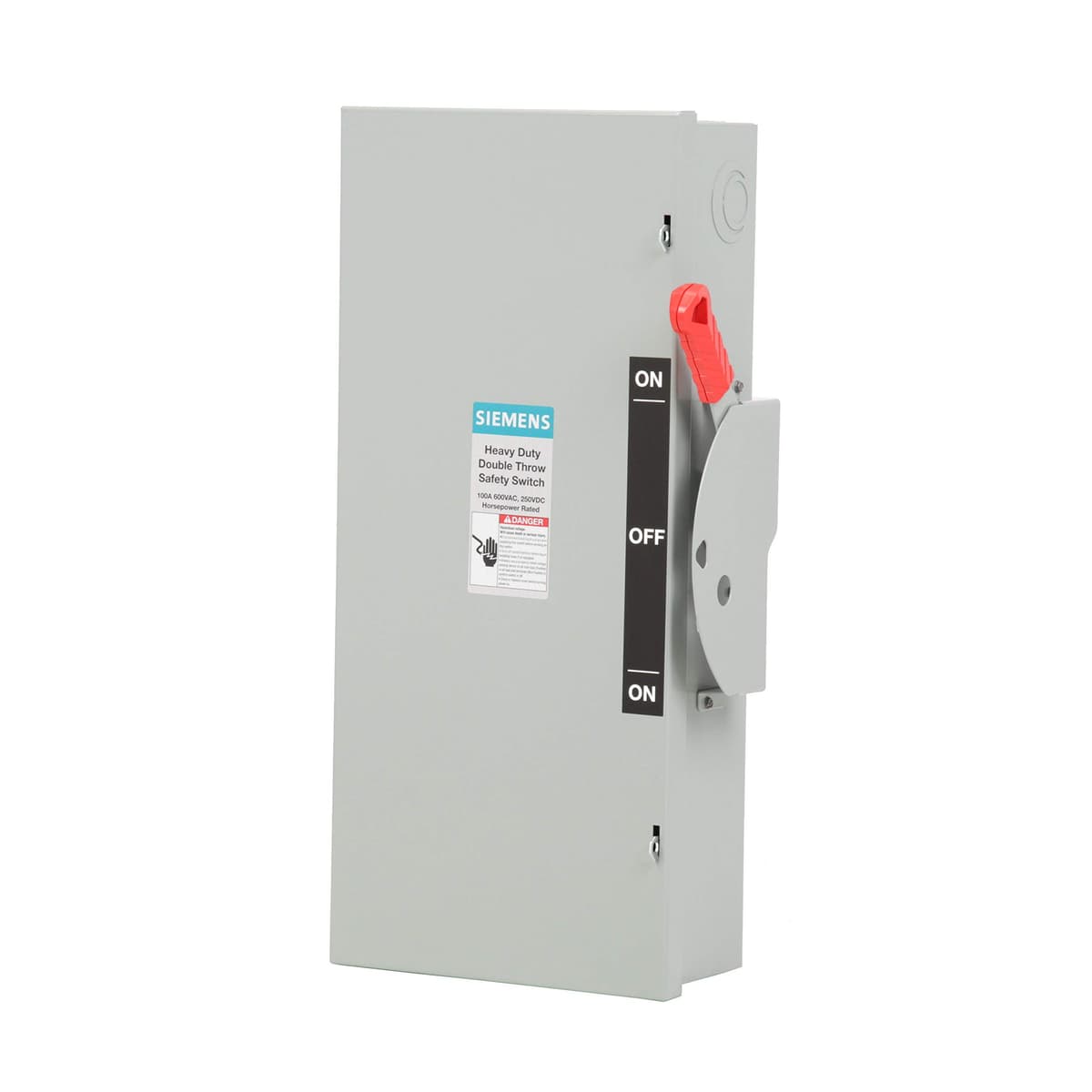 Siemens HI DTNF363 100A 3 Polos 600V 3 Hilos Interruptor de Transferencia No Fusible Doble Tiro Tipo 1