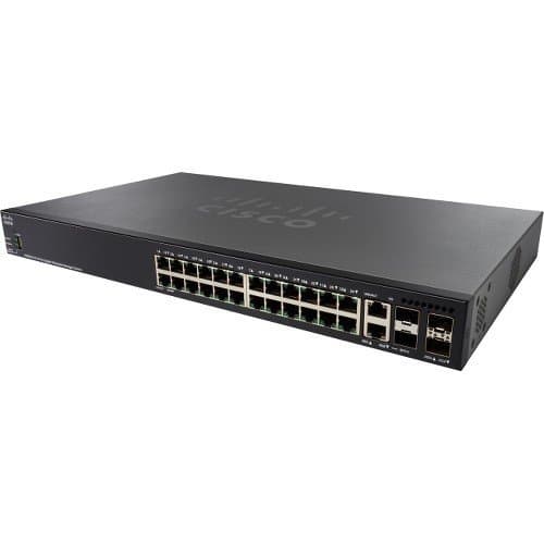 Cisco SG350X-24MP Switch Capa 3 Gigabit PoE+ 24 Puertos, Uplink 10G, Gestionable, Reacondicionado Certificado SG350X-24MP-K9-NA-cr