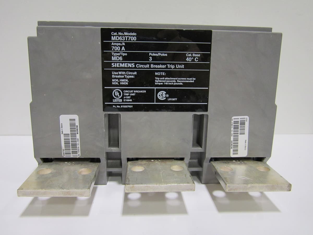 Siemens ITE MD63T700 - Interruptor automático re-certificado, repuesto compatible, código de parte MD63T700