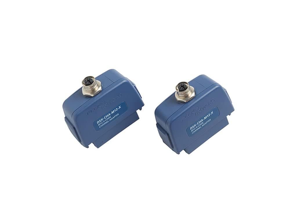 Fluke Networks DSX-CHA-M12-X-S Adaptadores de Canal M12X Hembra (Set de 2) para Certificador DSX, redes industriales y pruebas de cableado