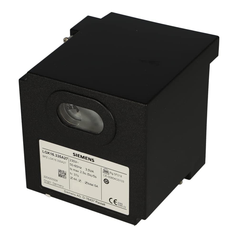 SIEMENS LGK16.335.A27 | Control de quemador de gas | T1=37s | TSA=2.5s | AC 230V | Código 100325458