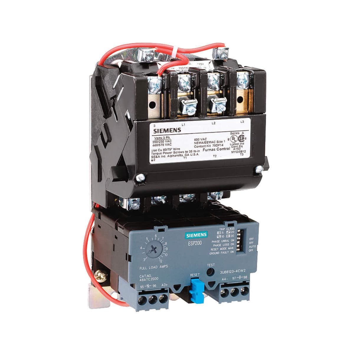 SIEMENS NEMA 14FUF32AH Arrancador Magnético de Motor, Starter, Control de Motor, Industrial, Siemens