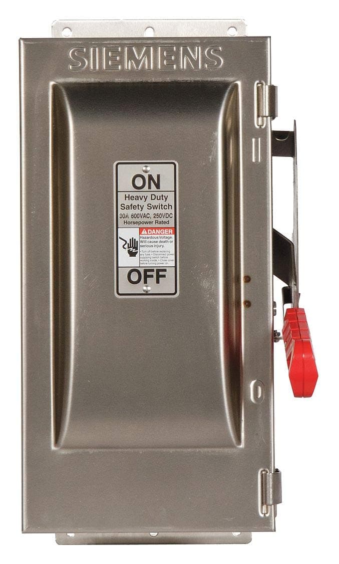 Siemens HI US2:HNF361SS - Interruptor de Seguridad NEMA 4, 30 A AC, 30 HP a 600 VAC, HNF361SS, 1 Unidad
