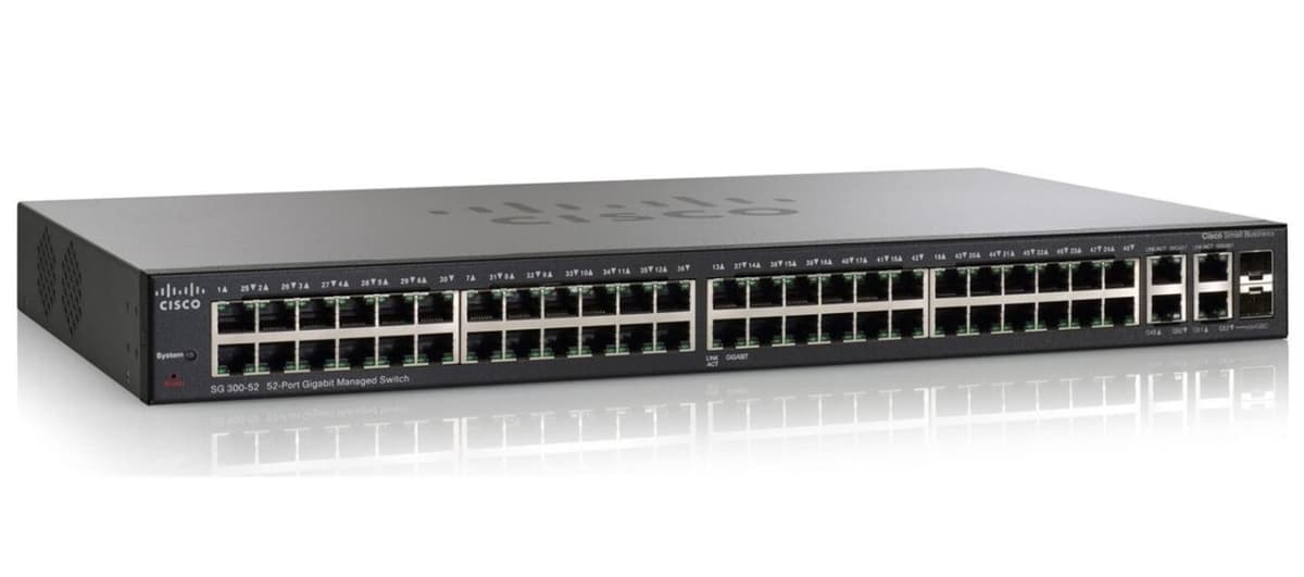 Cisco SG300-52MP-K9-NA Switch Capa 3 52 Puertos PoE+ Gigabit, Gestionable, Rackmount, Serie Small Business