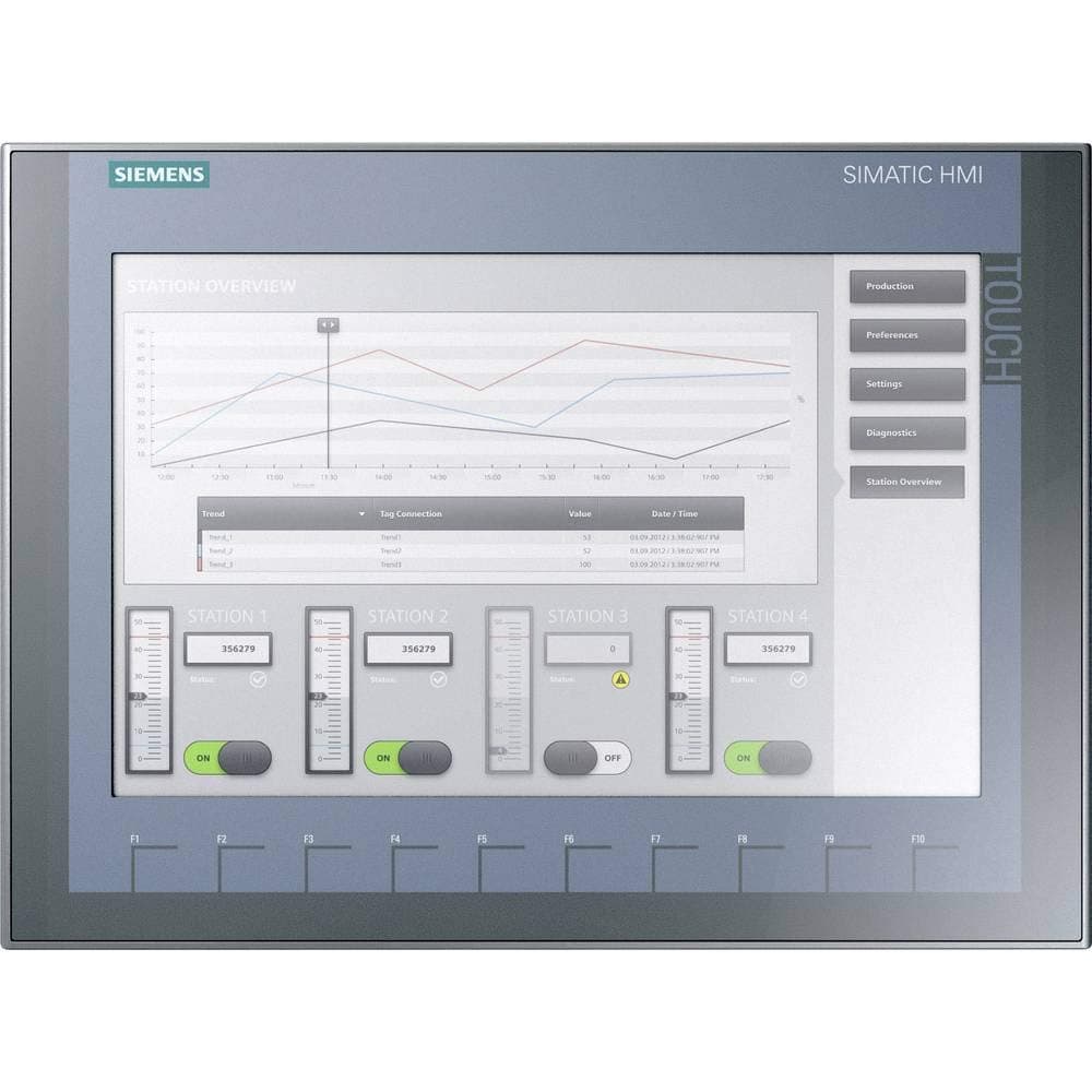Siemens SIMATIC HMI ST801 Panel Comfort 6AV2123-2MA03-0AX0, pantalla táctil, HMI, operador, automatización industrial