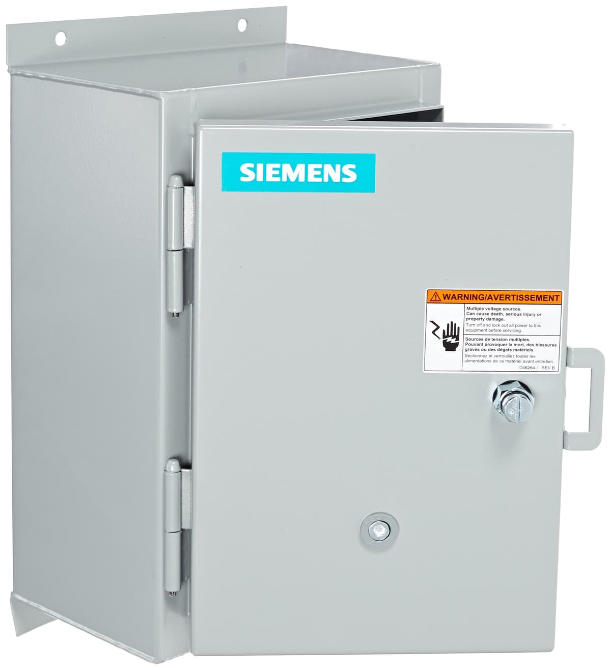 SIEMENS 49EB14E0130806R - Arrancador y Contactor No Reversible, Clases 14 y 40, NEMA 12/3/3R Industrial, A Prueba de Intemperie y Hermético, Gabinete Modelo B, Tamaño 00-1-3/4