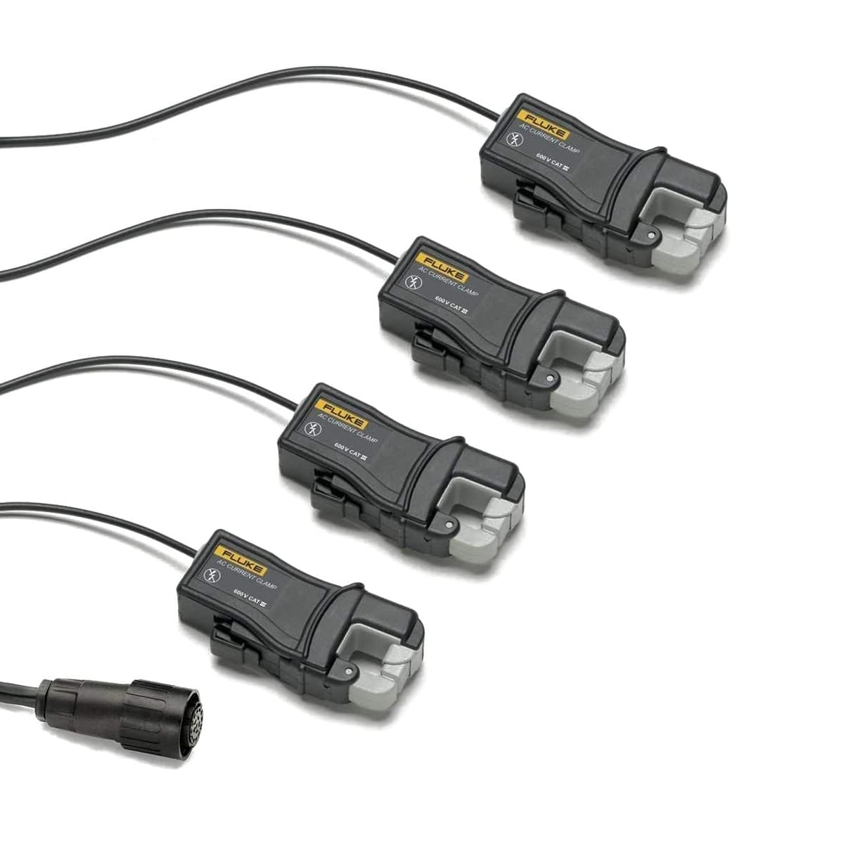 Fluke I5A/50A CLAMP PQ4 Juego de Pinzas de Corriente Mini 4 Fases para Analizador de Calidad de Energía, 5A/50A, Compatible con Registrador PQ