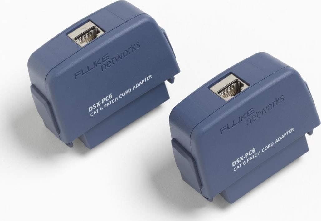 Fluke DSX-PC6S Adaptador de Prueba para Patch Cord Cat 6 - Kit de interfaz para comprobador de redes, accesorio para certificador de cableado