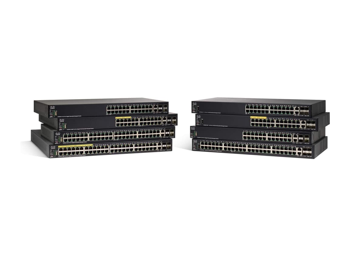 Cisco SF550X-48MP switch administrable apilable, 48 puertos 10/100, PoE 740W, 4 combo SFP Gigabit Ethernet, enrutamiento dinámico L3, protección de por vida limitada (SF550X-48MP-K9-NA)
