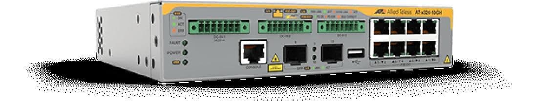 Allied Telesis X320 AT-X320-10GH Switch L3 Gigabit, 8 Puertos 10/100/1000T PoE++, 2 Puertos SFP 100/1000X, 3 Entradas DC-IN